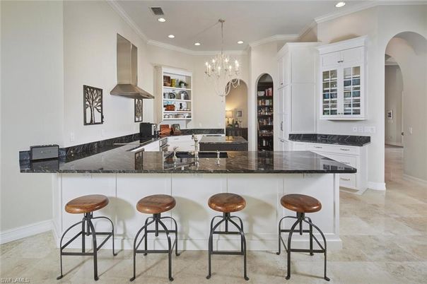 Chandelier, Interior, Kitchen, Recessed Lighting