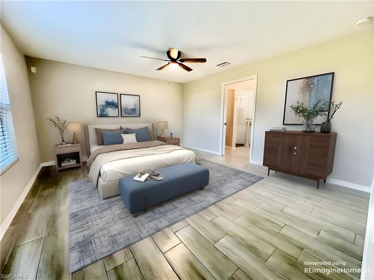 Bedroom, Interior, Wood Texture Flooring