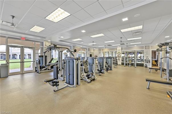 Fitness Equipment, Gym, Interior, Recessed Lighting