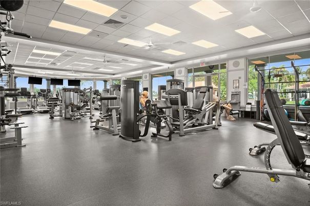 Fitness Equipment, Gym, Interior, Recessed Lighting