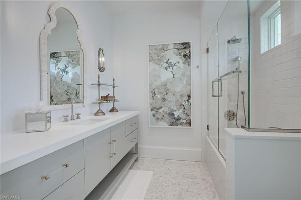 Bathroom, Dual Sink Vanities, Glass Shower, Interior