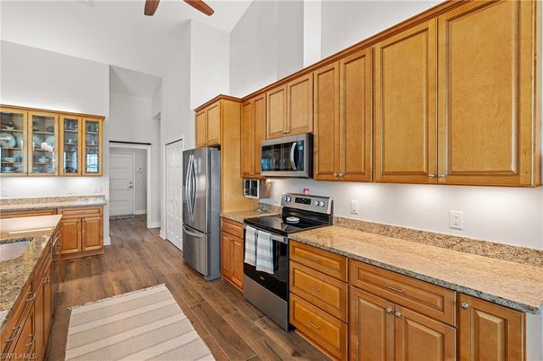 Interior, Kitchen, Wood Texture Flooring