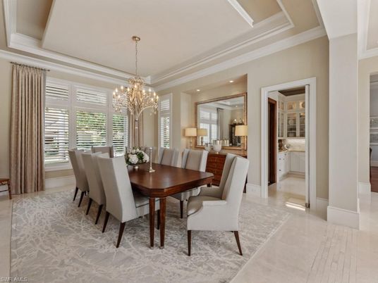 Chandelier, Dining room, Interior, Recessed Lighting