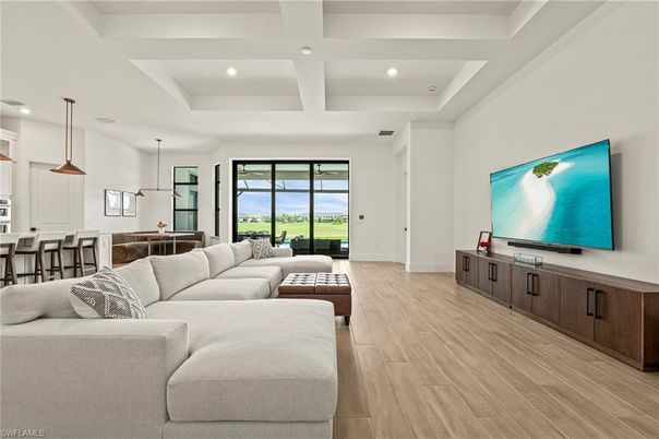 Dining room, Interior, Kitchen, Living room, Pendant Lights, Recessed Lighting, Wood Texture Flooring