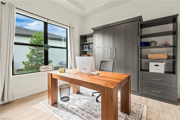 Home Office, Interior, Wood Texture Flooring