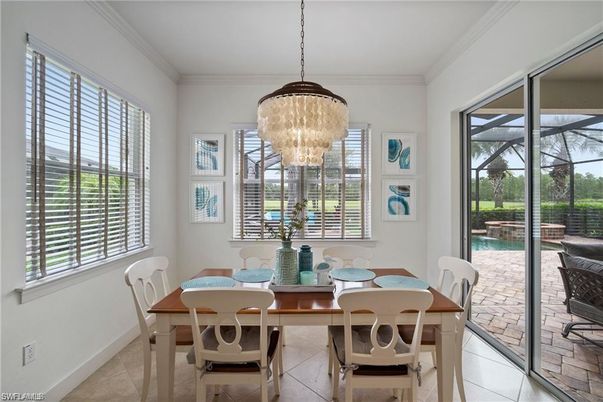 Chandelier, Dining room, Interior, Sun Room