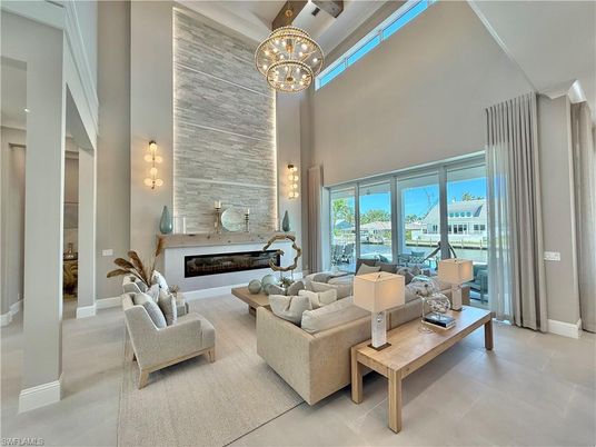 Fireplace, Interior, Living room, Pendant Lights