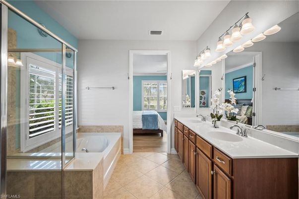 Bathroom, Bedroom, Dual Sink Vanities, Glass Shower, Interior