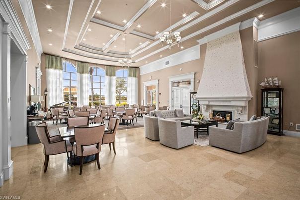 Chandelier, Dining room, Fireplace, Interior, Living room, Pendant Lights, Recessed Lighting