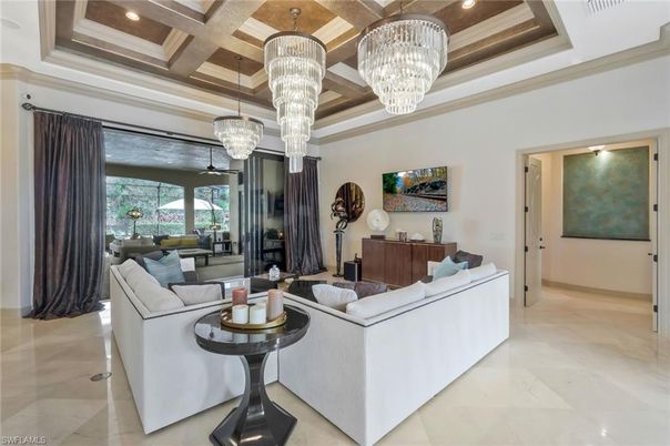 Chandelier, Interior, Living room, Recessed Lighting