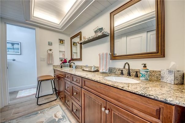 Bathroom, Dual Sink Vanities, Interior, Wood Texture Flooring