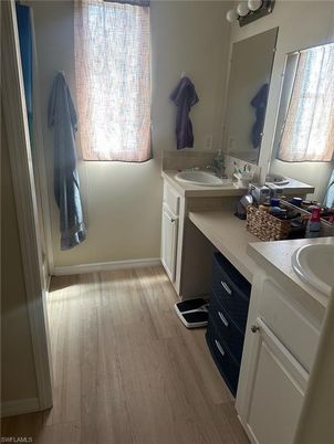 Bathroom, Dual Sink Vanities, Interior, Wood Texture Flooring