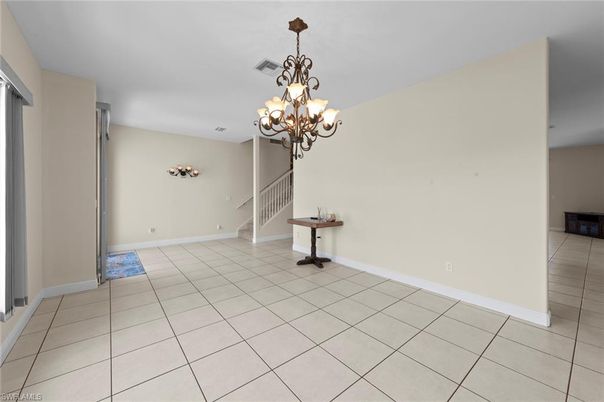 Chandelier, Empty room, Interior