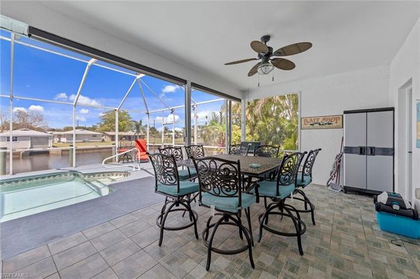 Dining room, Glass Ceilings, Interior, Pool, Sun Room, Water