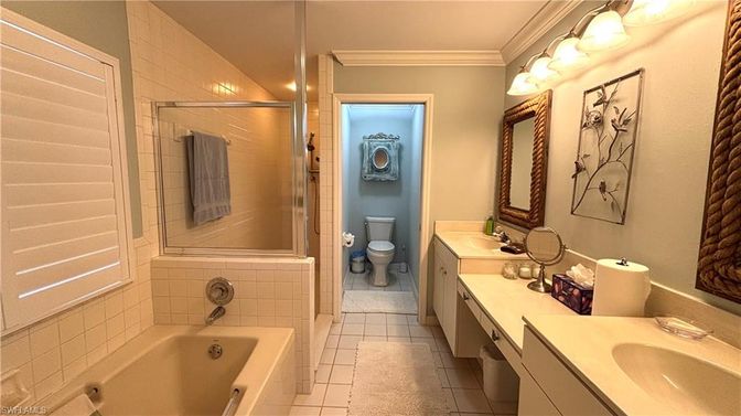 Bathroom, Dual Sink Vanities, Glass Shower, Interior