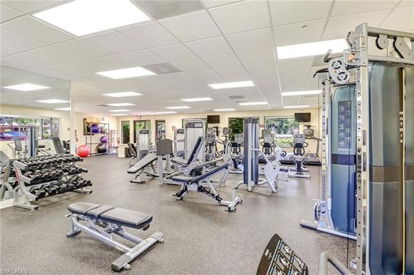 Fitness Equipment, Gym, Interior, Recessed Lighting