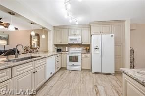 Dining room, Interior, Kitchen, Pendant Lights, Stainless Steel Appliances, Wood Texture Flooring