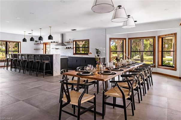 Dining room, Interior, Kitchen, Pendant Lights, Recessed Lighting