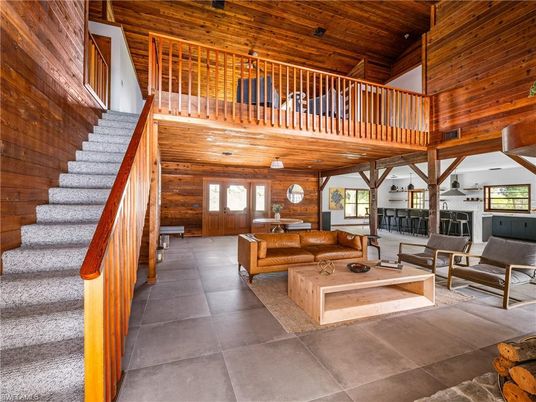 Interior, Living room, Wooden Ceilings, Wooden Walls