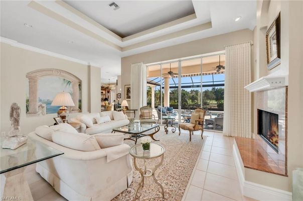 Dining room, Fireplace, Interior, Living room, Recessed Lighting