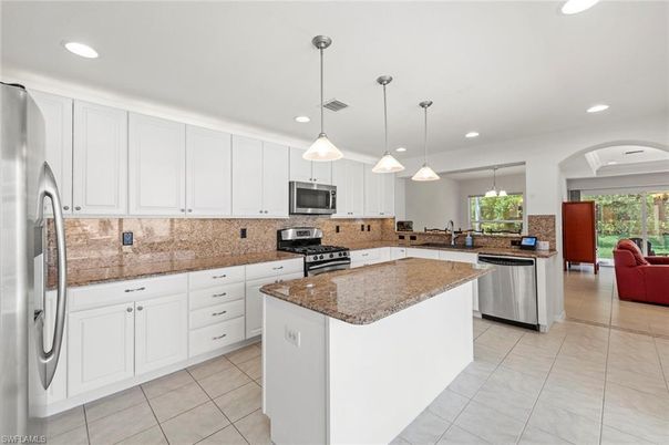 Interior, Kitchen, Pendant Lights, Recessed Lighting, Stainless Steel Appliances