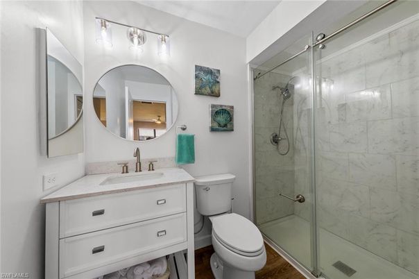 Bathroom, Glass Shower, Interior, Marble Walls