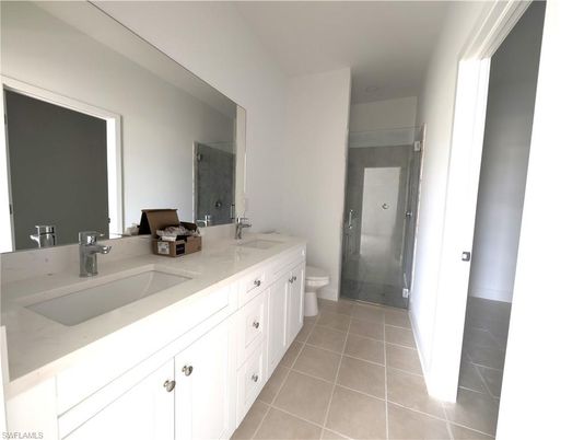 Bathroom, Dual Sink Vanities, Glass Shower, Interior