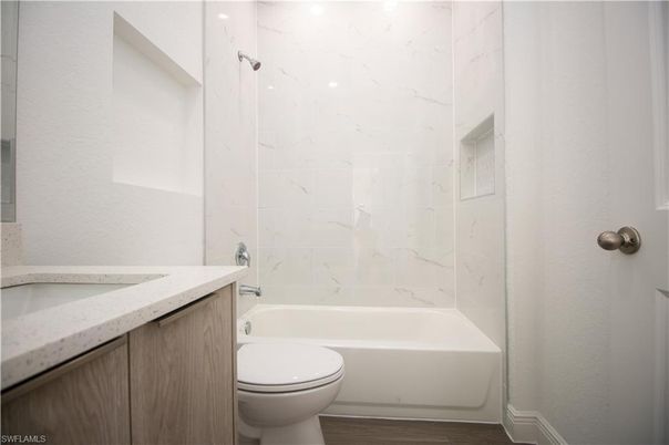 Bathroom, Interior, Marble Walls, Wood Texture Flooring