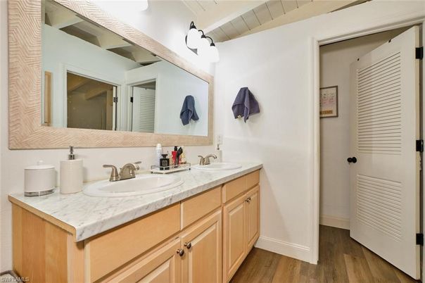 Bathroom, Dual Sink Vanities, Interior, Wood Texture Flooring