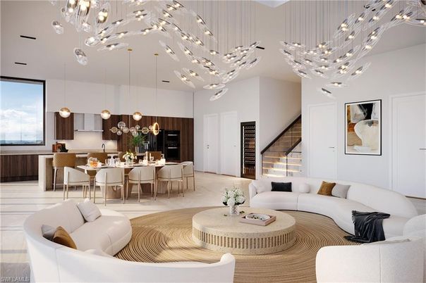Dining room, Interior, Kitchen, Living room, Pendant Lights
