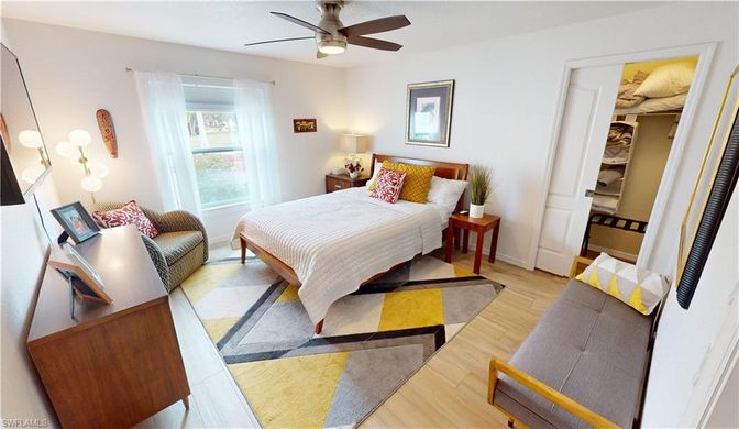 Bedroom, Interior, Wood Texture Flooring