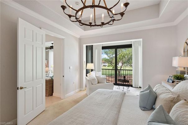 Bedroom, Chandelier, Interior
