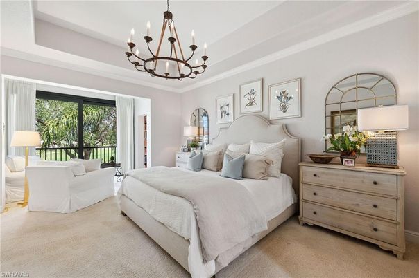 Bedroom, Chandelier, Interior