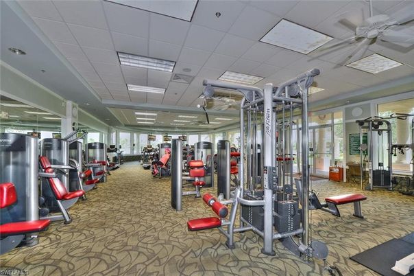 Fitness Equipment, Gym, Interior, Recessed Lighting