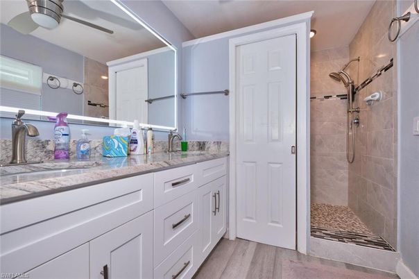 Bathroom, Dual Sink Vanities, Interior, Wood Texture Flooring