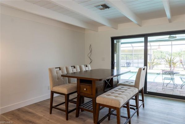 Dining room, Interior, Wood Texture Flooring