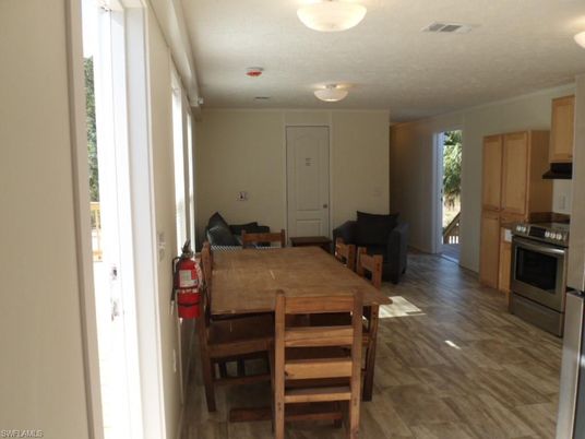 Dining room, Interior, Wood Texture Flooring