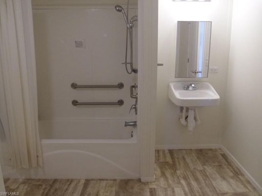 Bathroom, Interior, Wood Texture Flooring