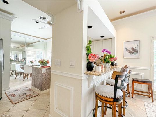 Dining room, Interior, Recessed Lighting