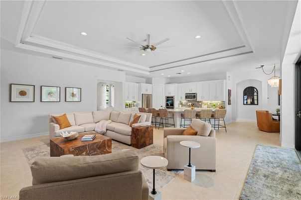 Dining room, Interior, Kitchen, Living room, Recessed Lighting