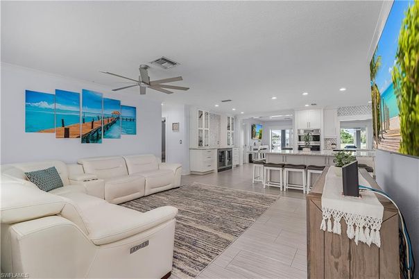 Interior, Kitchen, Living room, Recessed Lighting