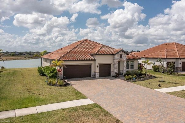 Attached, Backyard, Exterior, Facade, Water, Mediterranean