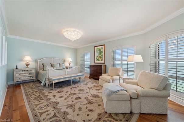 Bedroom, Chandelier, Interior, Wood Texture Flooring