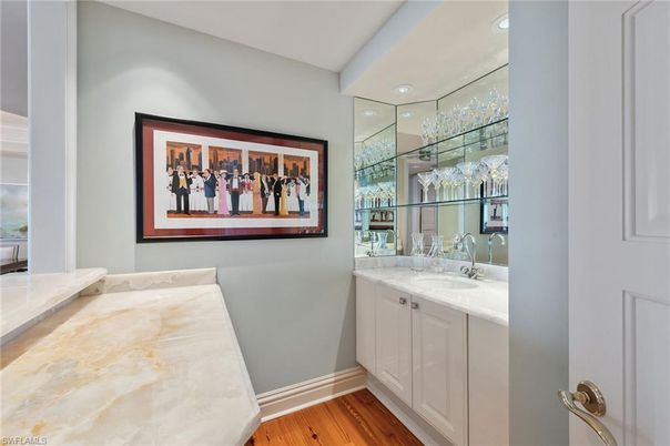 Bathroom, Interior, Recessed Lighting, Wood Texture Flooring