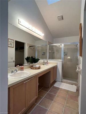 Bathroom, Dual Sink Vanities, Glass Shower, Interior