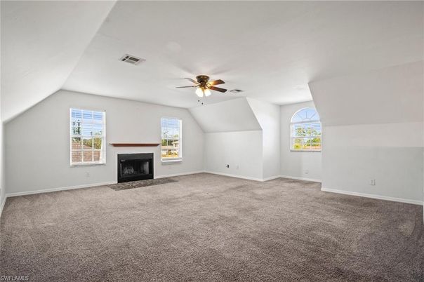 Empty room, Fireplace, Interior