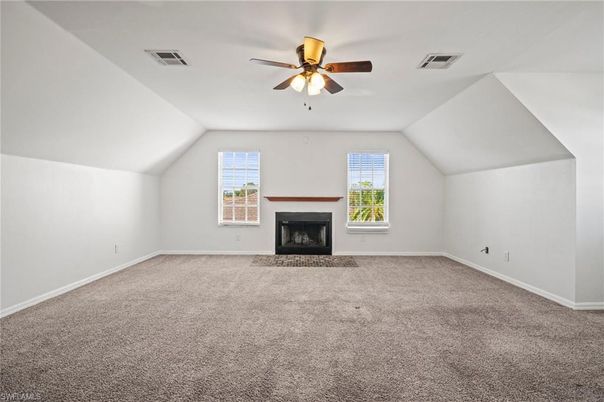 Empty room, Fireplace, Interior