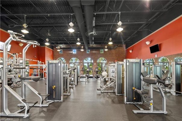 Fitness Equipment, Gym, Interior, Stone Walls