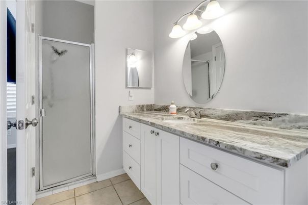 Bathroom, Dual Sink Vanities, Glass Shower, Interior