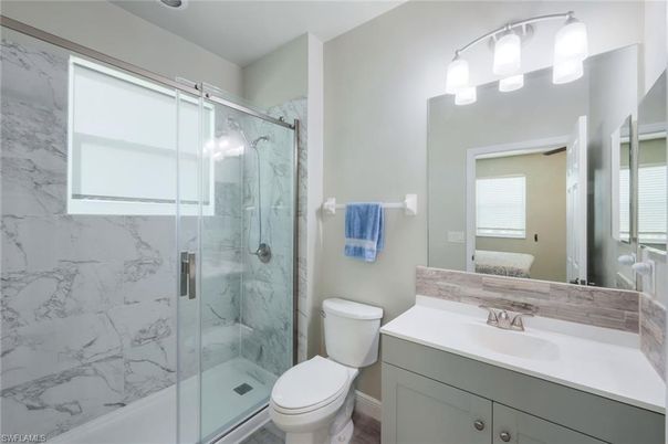 Bathroom, Glass Shower, Interior, Marble Walls